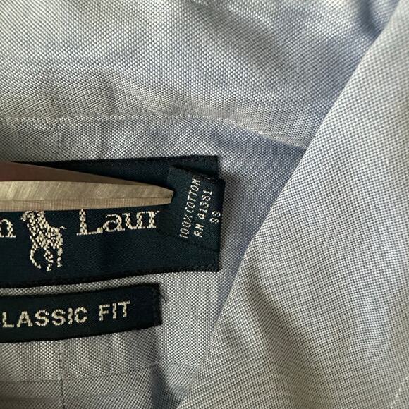 Ralph Lauren Men’s Classic Fit Button Down Blue 16 1/2 34-35 NWOT - Picture 5 of 8